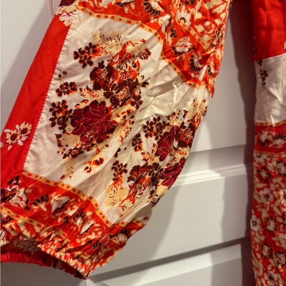 Free People Red and White Floral Mini Dress - Picture 6 of 8